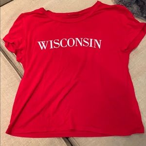 Red Wisconsin T-shirt